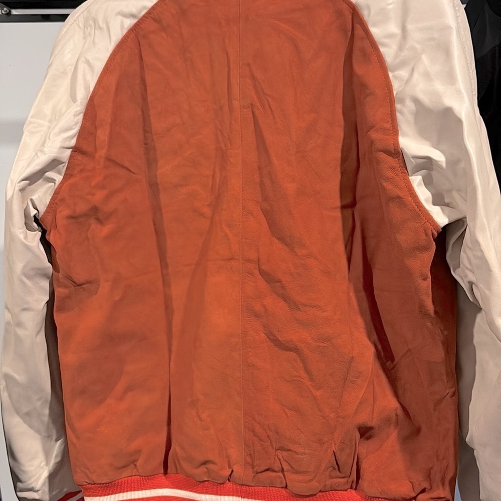 NEW [NYC Jackets] Texas Longhorns NCAA Orange Varsity Letterman Jacket Mens 3XL - Picture 8 of 15